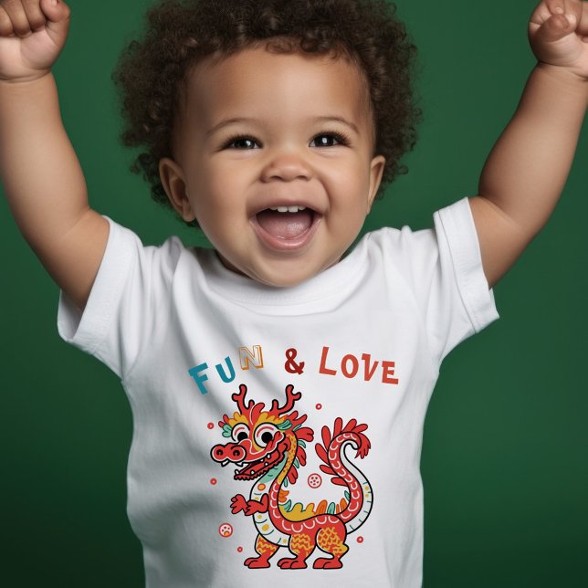 Camiseta Infantil Dragão de Cartonagem Chinês Ano Novo Presente para (Criador carregado)