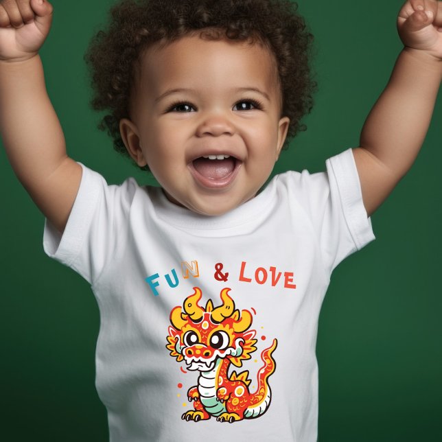 Camiseta Infantil Dragão de Cartonagem Chinês Ano Novo Presente para (Criador carregado)