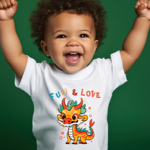 Camiseta Infantil Dragão de Cartonagem Chinês Ano Novo Presente para