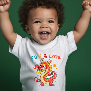 Camiseta Infantil Dragão de Cartonagem Chinês Ano Novo Presente para