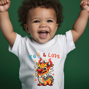 Camiseta Infantil Dragão de Cartonagem Chinês Ano Novo Presente para