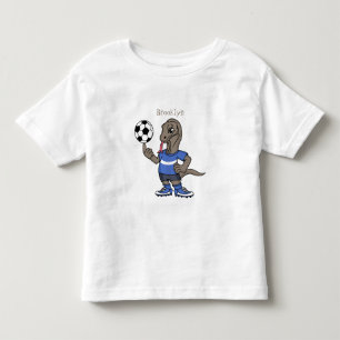Camiseta Infantil Dragão Komodo engraçado bonito jogando cartoon de