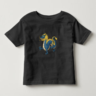 Camiseta Infantil Dragão Zodíaco Chinês Corinto Preto