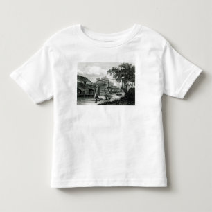 Camiseta Infantil Drawbridge em Malacca, gravado por George Cooke