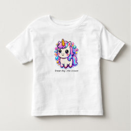 Camiseta Infantil Dream Big Little Unicorn – Kawaii Toddler Girl T-S
