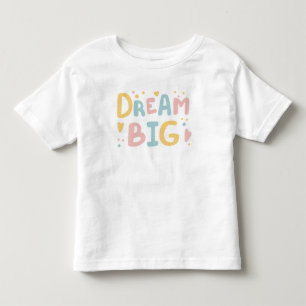 Camiseta Infantil Dream Big Pastel Hearts