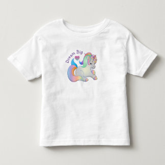 Camiseta Infantil Dream Big Rainbow Unicorn