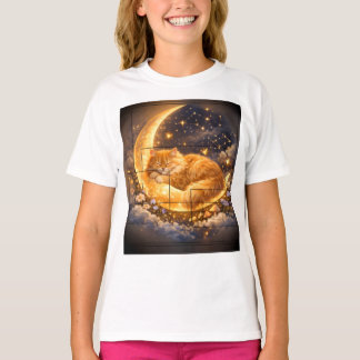 Camiseta Infantil Dreamy Moon Cat Kids | Tee