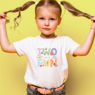 Camiseta Infantil Duas Diversões, Pastel Primavera Dois anos de idad