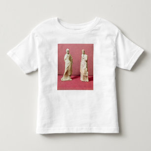 Camiseta Infantil Duas estátuas de mulheres eretas de Tanagra