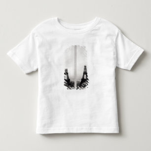 Camiseta Infantil Duas ideias da construção do Eiffel