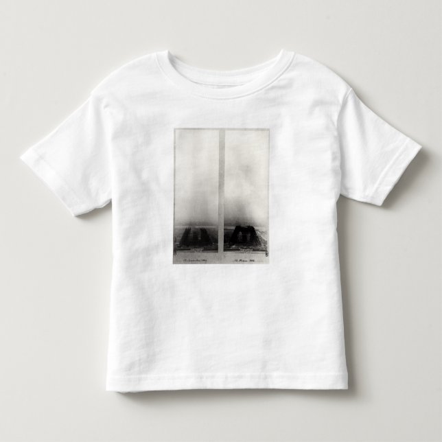Camiseta Infantil Duas ideias da construção do Eiffel 2 (Frente)