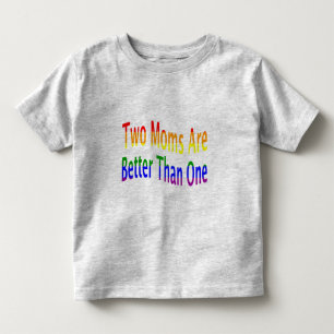Camiseta Infantil Duas mães melhoram (o arco-íris)