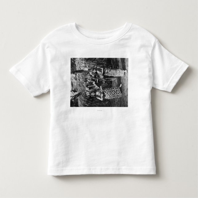 Camiseta Infantil Duas mulheres havaianas com fotografia de (Frente)