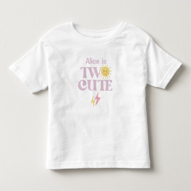 Camiseta Infantil Duas T-Shirt bonitas - segundo aniversário para Me (Frente)
