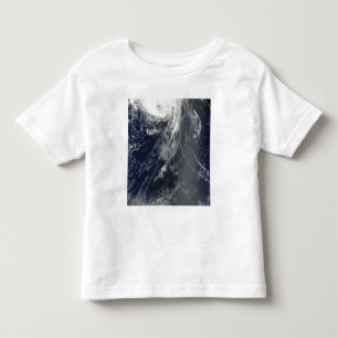 Camiseta Infantil Duas tempestades poderosas medem o Oceano