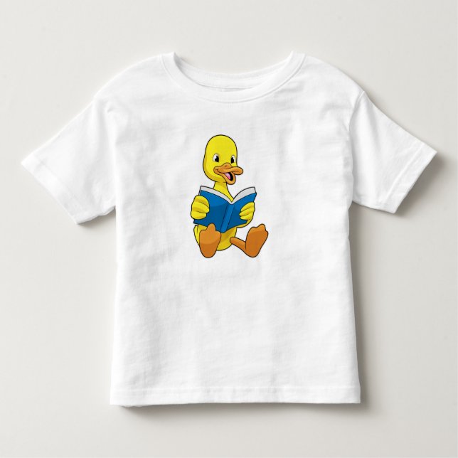 Camiseta Infantil Duck at Reading with Book (Frente)