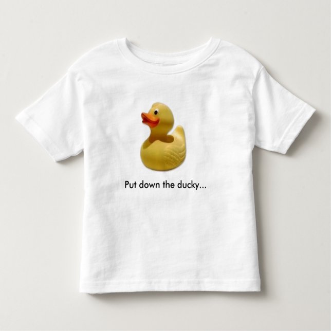 Camiseta Infantil duckie1, colocou o ducky… (Frente)