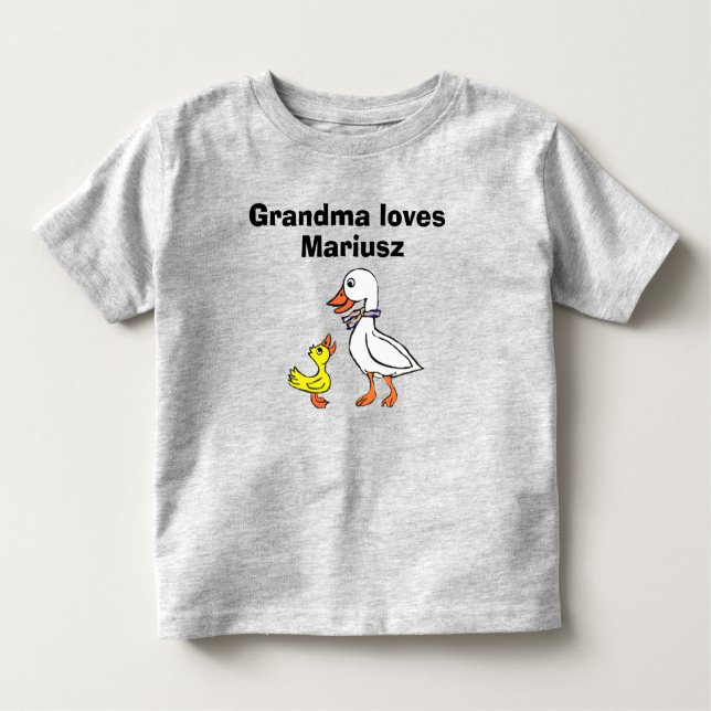 Camiseta Infantil Ducky fica peluda com o macacão Goose (Frente)