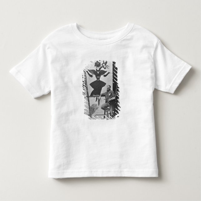 Camiseta Infantil Dudley Hardy pintando um poster (Frente)