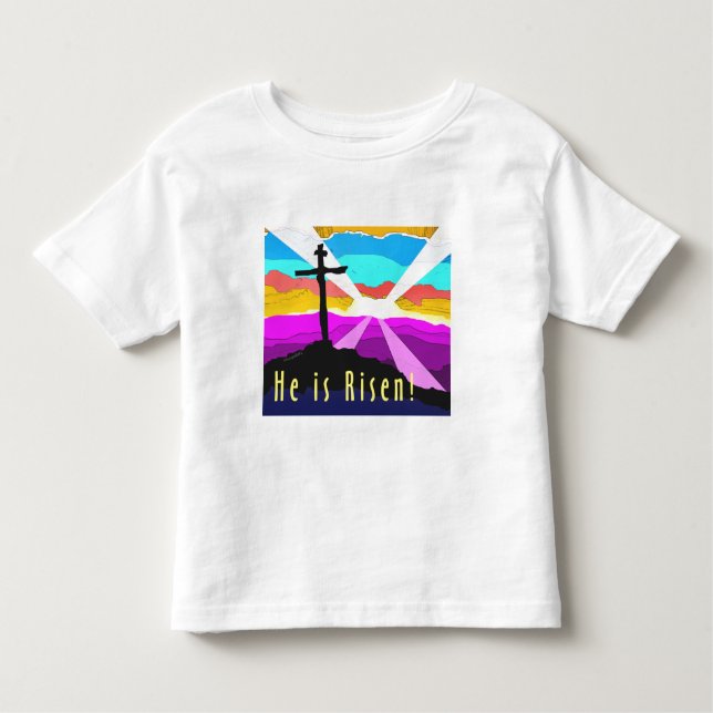 Camiseta Infantil É design cristão transversal aumentado do presente (Frente)