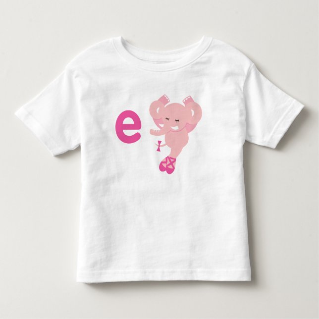 Camiseta Infantil E é para o t-shirt do elefante de Ellie (Frente)