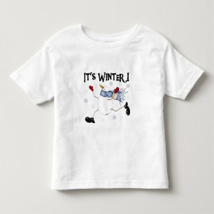Camiseta Infantil É Feriados do Inverno Snowman
