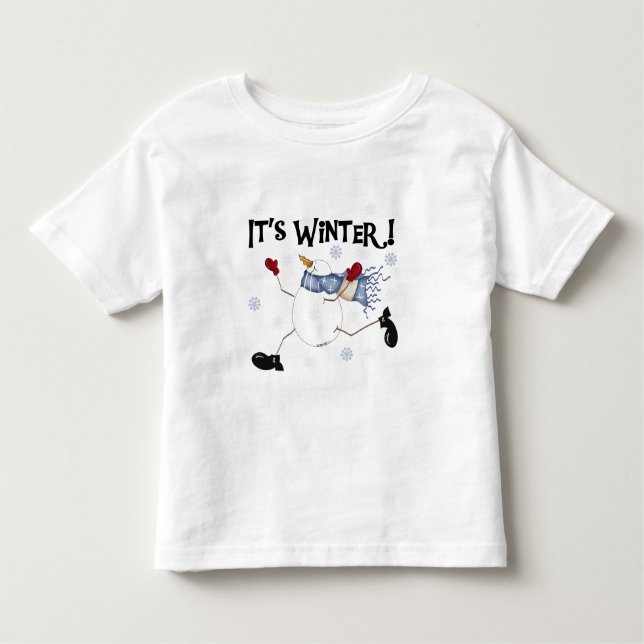 Camiseta Infantil É Feriados do Inverno Snowman (Frente)