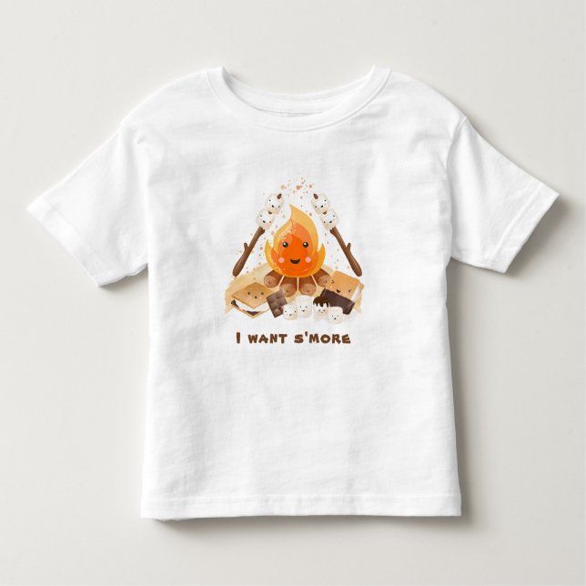 Camiseta Infantil É mais bonito no verão de Campfire (Frente)