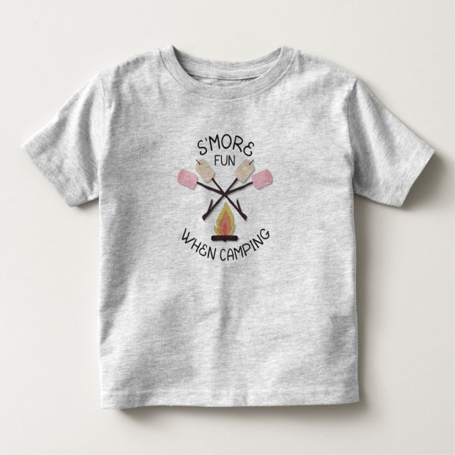 Camiseta Infantil É mais divertido acampar ao sobrevoar. (Frente)