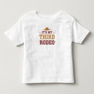 Camiseta Infantil É o Meu Terceiro Rodeio – 3º Aniversário Divertido