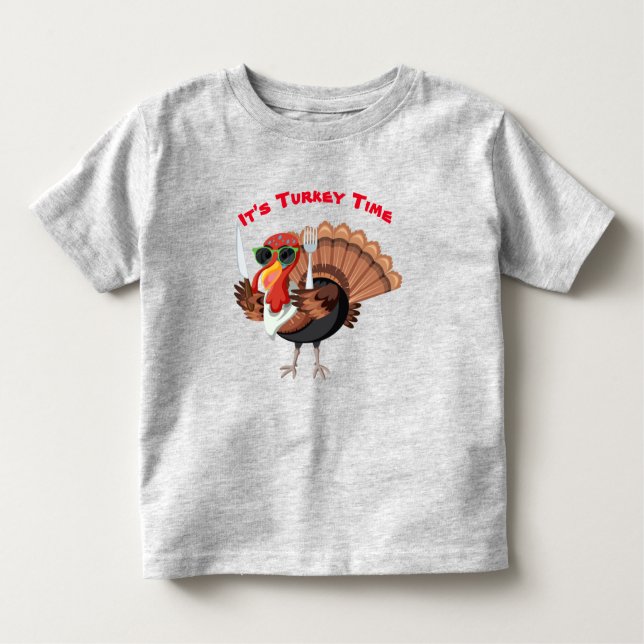 Camiseta Infantil É o tempo da Turquia Toddler (Frente)