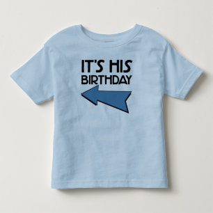 Camiseta Infantil É SEU ANIVERSÁRIO COM Seta Apontando DIREITO