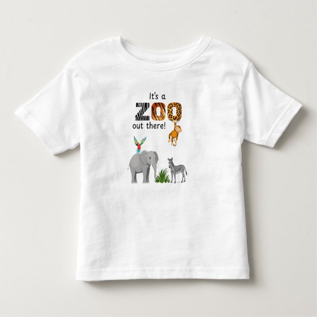 Camiseta Infantil É um Zoo lá fora! (Frente)