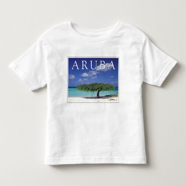 Camiseta Infantil Eagle Beach | Caribe, Aruba (Frente)