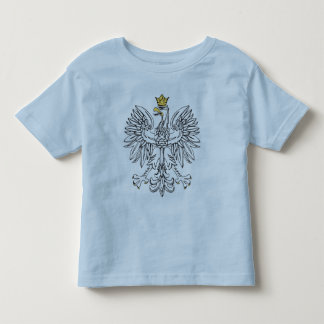 Camiseta Infantil Eagle polonês com os miúdos Dourados da coroa