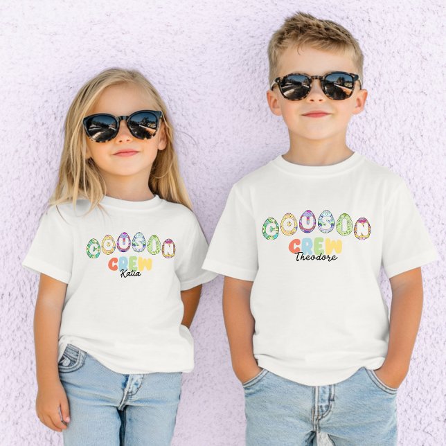 Camiseta Infantil Easter Cousin Crew, Matching Family Cousin (Criador carregado)