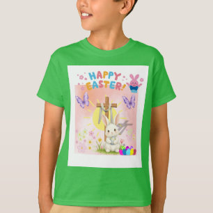 Camiseta Infantil Easter He Is Risen Fé Esperanç