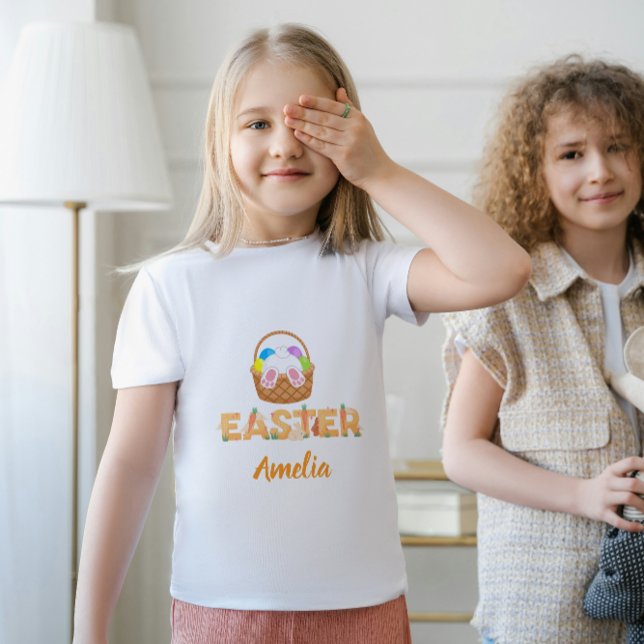Camiseta Infantil Easter Personalized Toddler Fine Jersey T-Shirt (Criador carregado)
