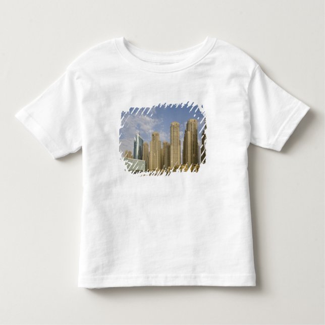 Camiseta Infantil EAU, Dubai, Marina. Residência na praia de Jumeira (Frente)