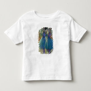 Camiseta Infantil Edgar Degas dois dançarinos azuis