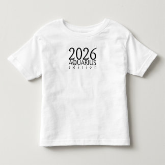 Camiseta Infantil edição de Aquário de 2026 com símbolo