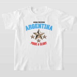 Camiseta Infantil Edição Orgulho Nacional Argentin