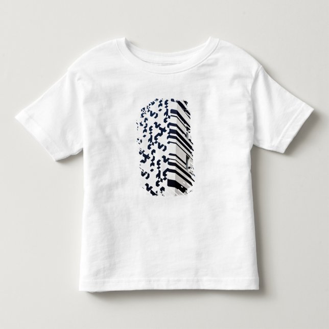 Camiseta Infantil Edifício moderno preto e branco em Hong Kong (Frente)