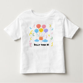 Camiseta Infantil Editable Crayon Style – Balloon Bash Toddler