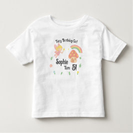 Camiseta Infantil Editable Crayon Style – Fairy Mushroom Forest
