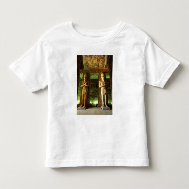 Camiseta Infantil Egito, Abu Simbel, Estátua de Ramsés II, (Frente)