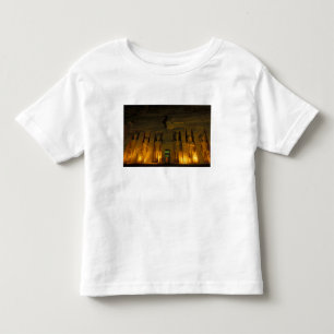 Camiseta Infantil Egito, Abu Simbel, Fachada iluminada do Pequeno