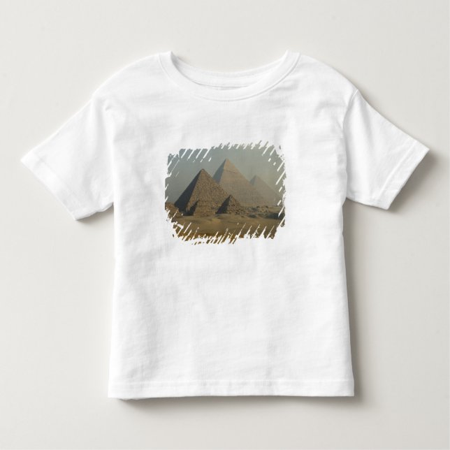 Camiseta Infantil Egito, Giza, Complexo das Pirâmides de Giza, Plana (Frente)