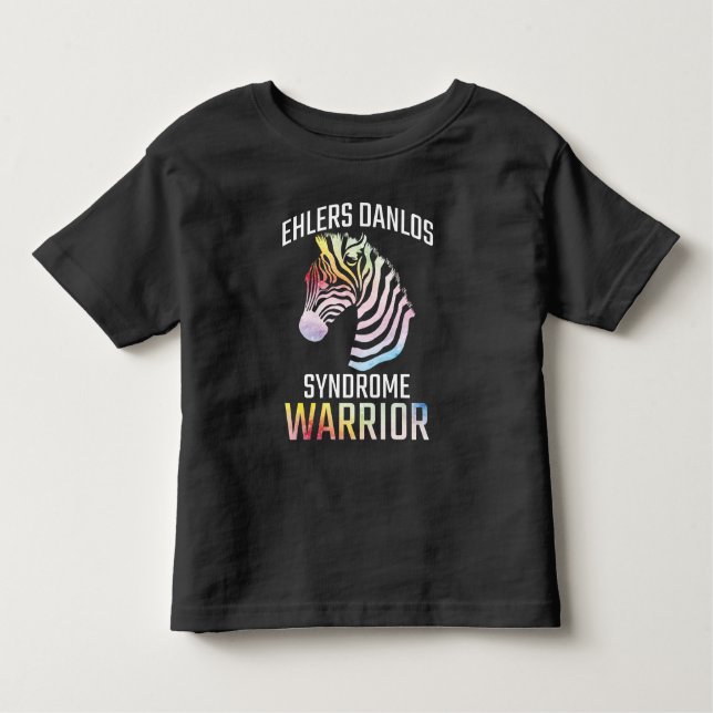 Camiseta Infantil Ehlers Danlos Advertence Gift EDS Warrior Zebra (Frente)